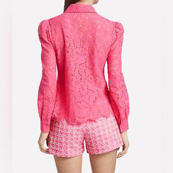 L’Agence Jenica Lace Blouse, Pink, NWT, Size XS